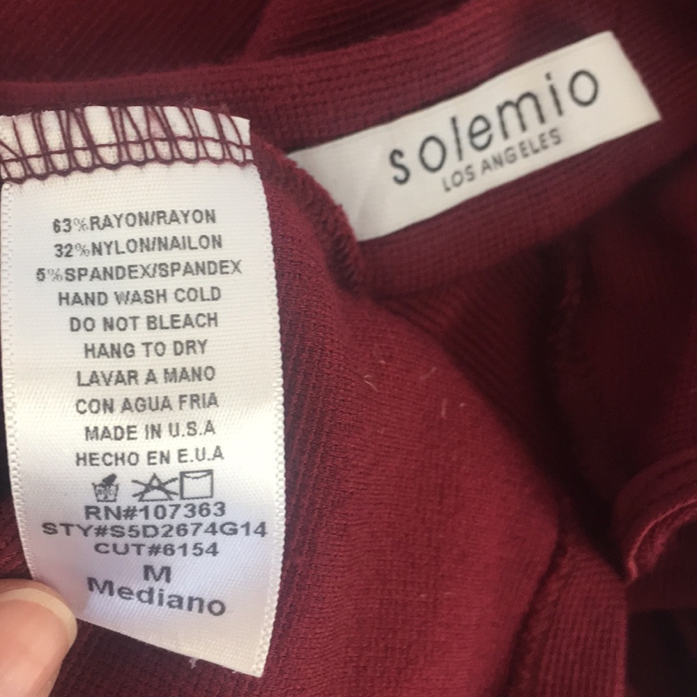 Sole Mio M bodycon sleeveless maroon dress - Picture 7 of 8